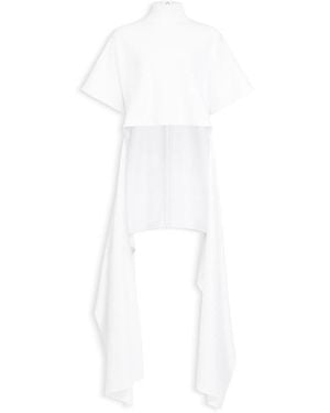 Alaïa Alaia Asymmetric Cotton T-Shirt - White