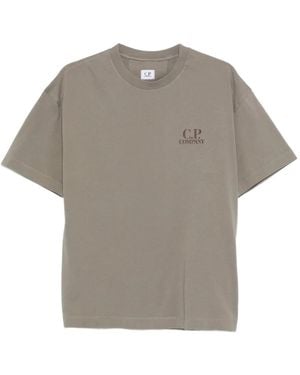 C.P. Company Logo-Embellished T-Shirt - Gray