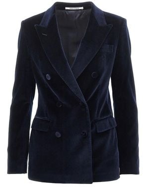 Tagliatore Parigi Velvet Jacket - Blue