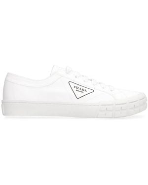 Prada Gabardine Wheel Trainers - White