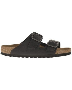 Birkenstock Arizona Wb Vintage – Natural Leather Sandal - Black