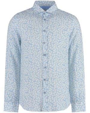 BASTONCINO Printed Cotton Shirt - Blue