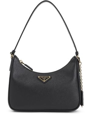 Prada Leather Shoulder Bag - Black