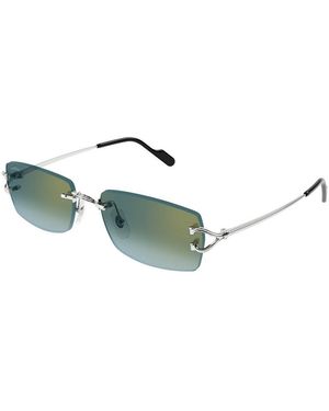 NWT Cartier CT0550S-007 Sunglasses Cartier CT0550S Sunglasses 007 Silver Silver - eye-oo.com main image 3