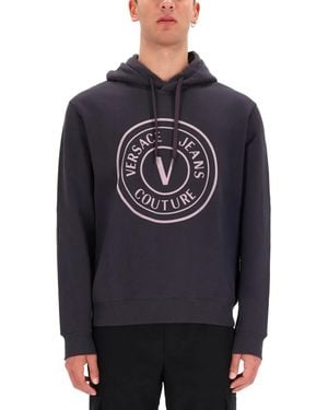 Versace Jeans Couture Sweatshirt With Logo - Grey
