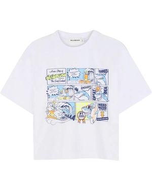 Billieblush T-Shirt Con Stampa "Fumetti" - White