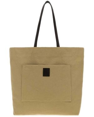 The Row Khaki Canvas Tori Shopping Bag - Natural