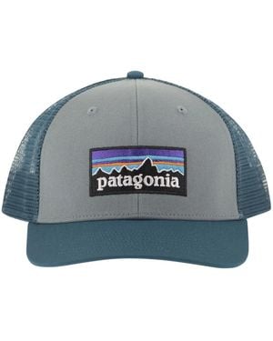 Patagonia Hat With Embroidered Logo On The Front - Blue