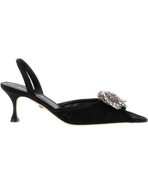 Mach & Mach Mach & Mach 'Galaxy' Slingback - Black