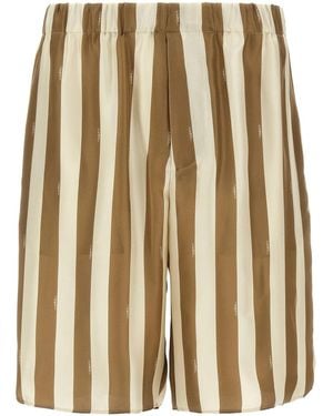 Fendi Bermuda Pequin - Natural