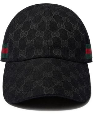 Gucci Cotton Canvas Cap Gg - Black