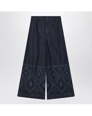 Weekend by Maxmara Dark Wideleg Jeans - Blue