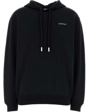 Off-White c/o Virgil Abloh Off Emb Arrow Out Flower Reg Hoodi - Black