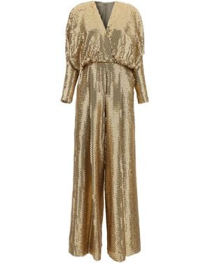 Elie Saab Sequin Jersey Jumpsuit - Natural