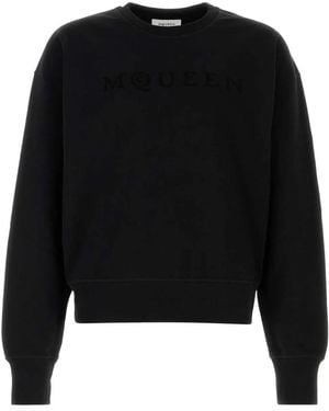 McQueen Logo Print Sweatshrt - Black