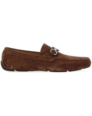 Ferragamo Moccasin Ornament Gancini - Brown