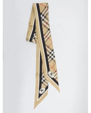 Burberry Silk Twill Ribbon - White