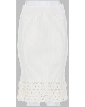 Ganni Gonna Con Bordo - White