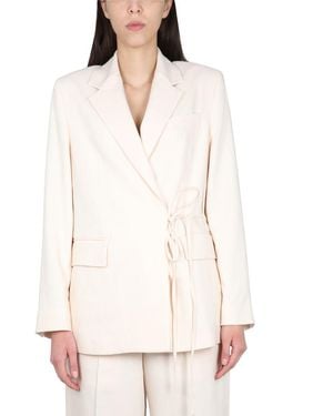 MSGM Viscose Blazer - White