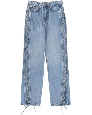 ROTATE BIRGER CHRISTENSEN Rotate Birger Christensen Jeans With Laces - Blue