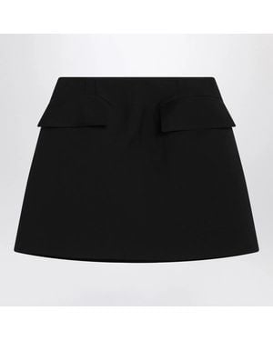 McQueen Wool Mini Skirt - Black