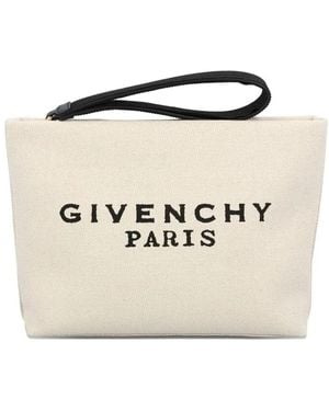 Givenchy Logo Cotton Pouch - Natural