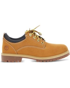 Timberland Tan Calf Leather Flat Shoes - Brown