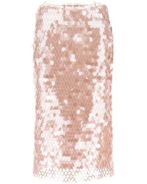 Tory Burch Maxi Sequin Skirt - Pink