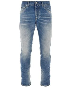 Dolce & Gabbana Dolce & Gabbana Stretch Denim Slim Fit Jeans - Blue
