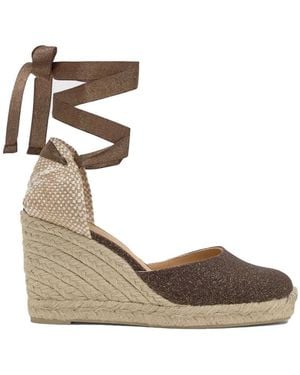 Castañer Carina Wedge Espadrilles - Metallic