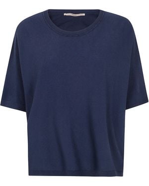 Nuur Short Sleeves Oversized Round Neck - Blue