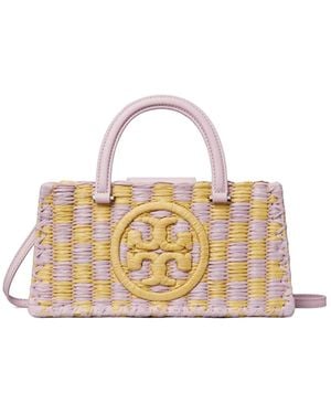 Tory Burch Ella Hand-Woven Raffia Bag - Natural
