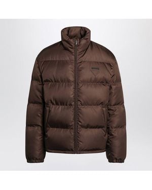Prada Cacao-Coloured Down Jacket - Brown