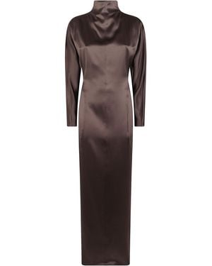 Max Mara "Mxs Spuma" Long Dress - Brown
