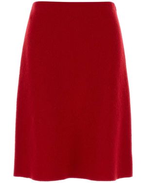 Miu Miu Flannel Skirt - Red