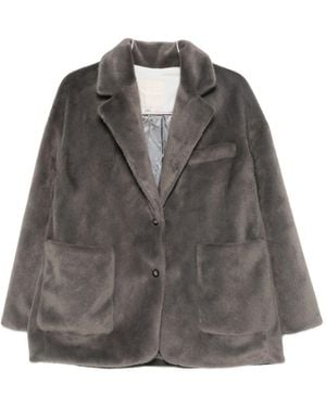 Molliolli Moli Faux Fur Jacket - Gray