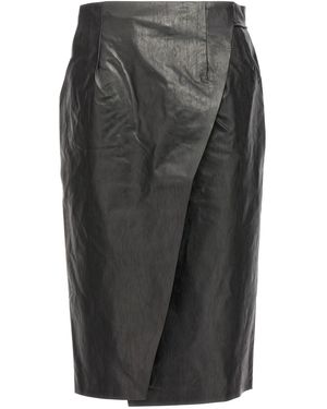 Kassl Wrap Skirt Oil Skirts - Gray