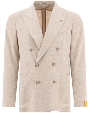 Tagliatore Wool Silk Cotton Polyamide Jacket - Natural