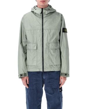 Stone Island Membrana 3L Tc Hooded Jacket - Blue