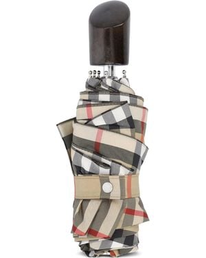 Burberry Check Umbrella - Metallic