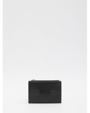 Bottega Veneta Card Holder Cassette With Zipper - White