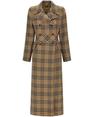 Valentino Garavani Houndstooth Wool Coat - Natural