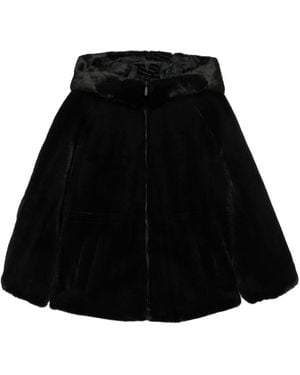Emporio Armani Faux Fur Jacket - Black