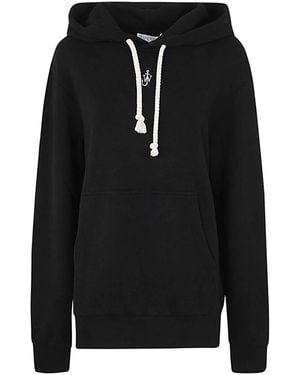 JW Anderson Anchor Embroidery Hoodie - Black