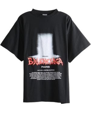 Balenciaga Cotton Oversize T-Shirt - Black