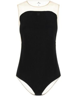 Courreges 'Ilusion Sunshiel' Bodysuit - Black