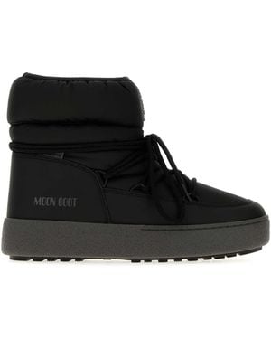Moon Boot Low Nylon Mini Track Waterproof Boot - Black