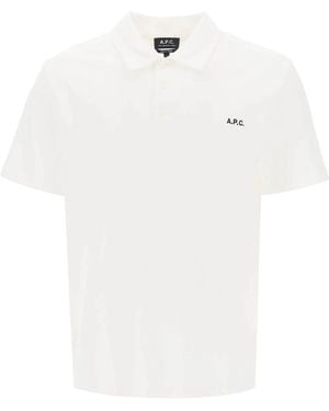 A.P.C. Gots Cotton-Piqué Polo Shirt - White
