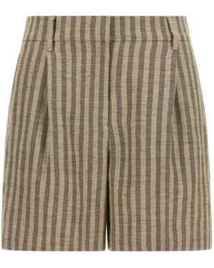 Brunello Cucinelli Striped Bermuda Shorts - Natural