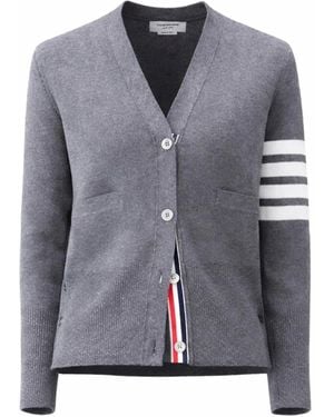 Thom Browne V-Neck Cardigan - Grey